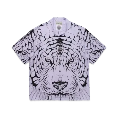 WACKO MARIA Wolf`s Head / Hawaiian Shirt "Purple"
