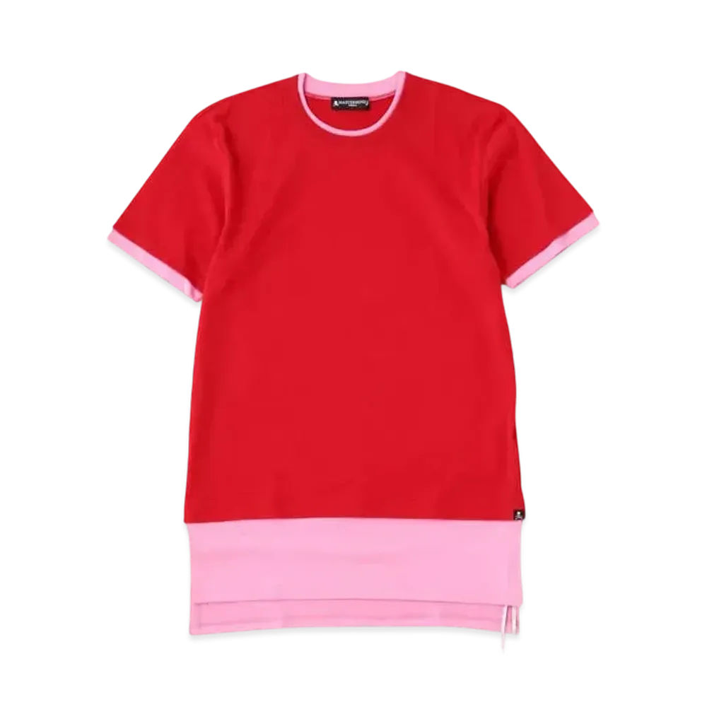 mastermind WORLD Layered Tee "Red Pink"