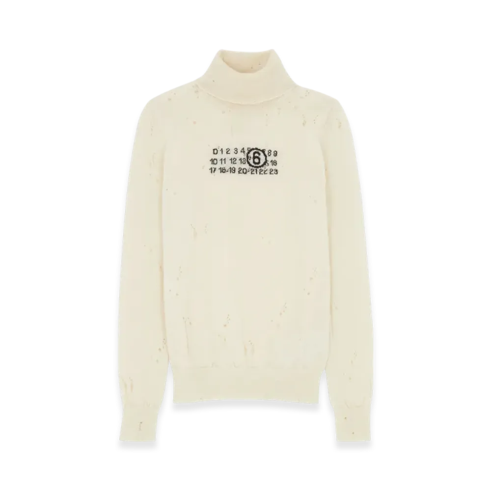 MM6 Maison Margiela Women's Wool Turtleneck "White"