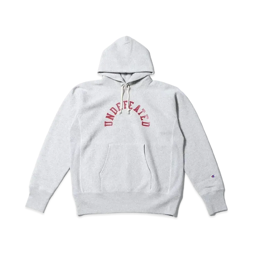 UNDEFEATED CHAMPION ARCH LOGO RW HOOD SWEAT - C8-Q141 "Gray"