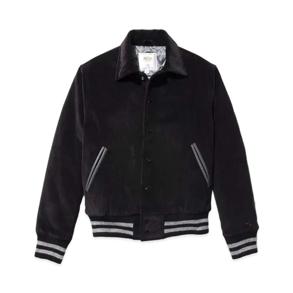 Noah Corduroy Varsity Jacket "Black"