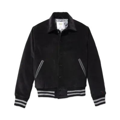 Noah Corduroy Varsity Jacket "Black"