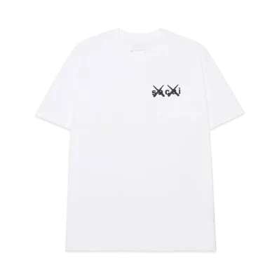 sacai KAWS Embroidery T-Shirt "White Black"