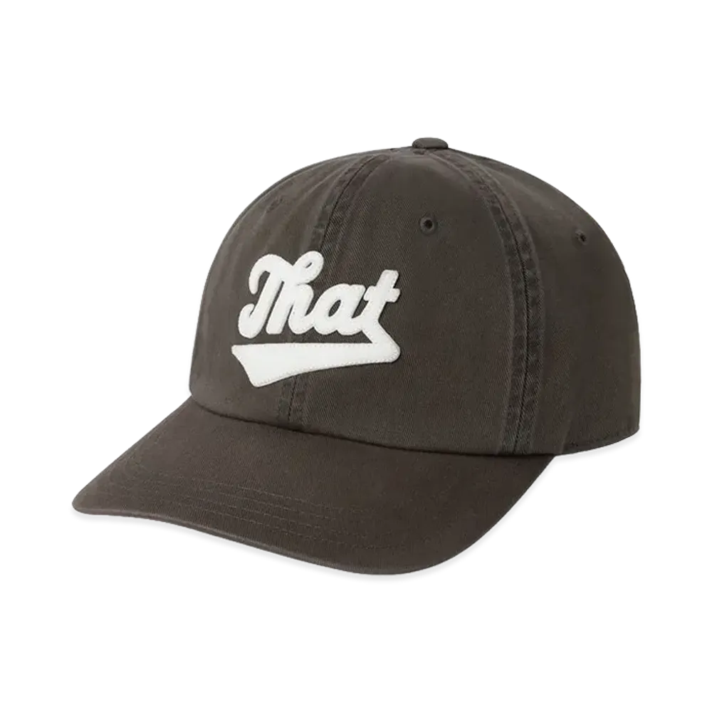 thisisneverthat Overdyed That Applique Cap "Washed Black"