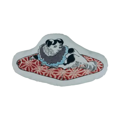 BANDAI "Ichiban Kuji" -Utagawa School- C Prize Ke no Nikomono Cushion Japanese Chin