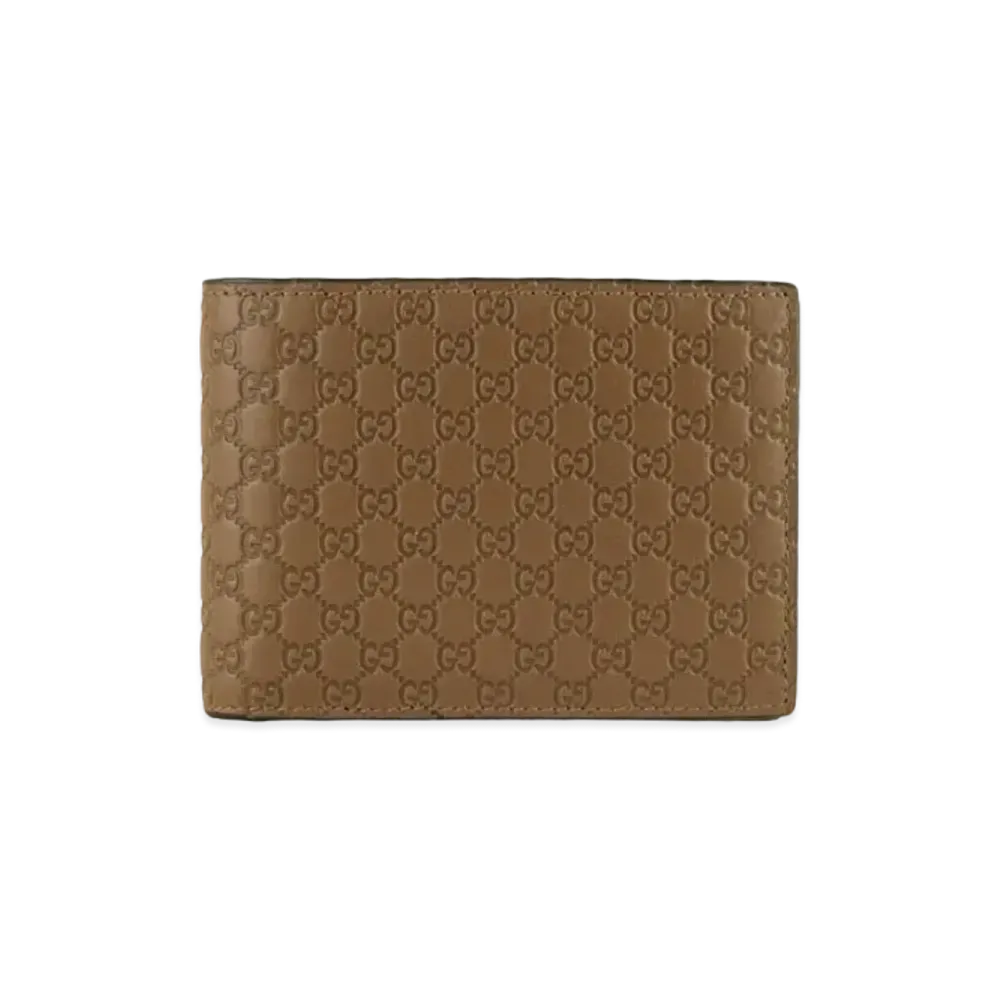 GUCCI Micro Guccissima Bi-fold Wallet "Camel"
