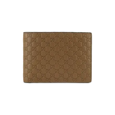 GUCCI Micro Guccissima Bi-fold Wallet "Camel"