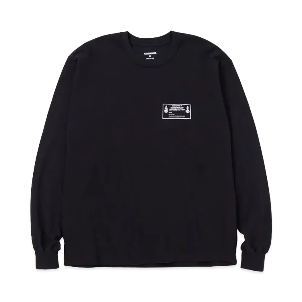 NEIGHBORHOOD NH . Tee LS-6 "Black"