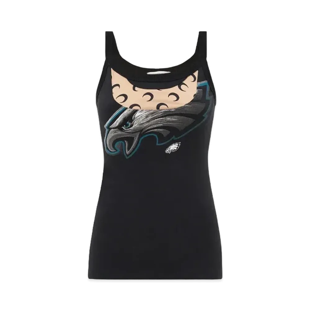 Marine Serre Regenerated Graphic T-Shirt Tank Top "Black #2"