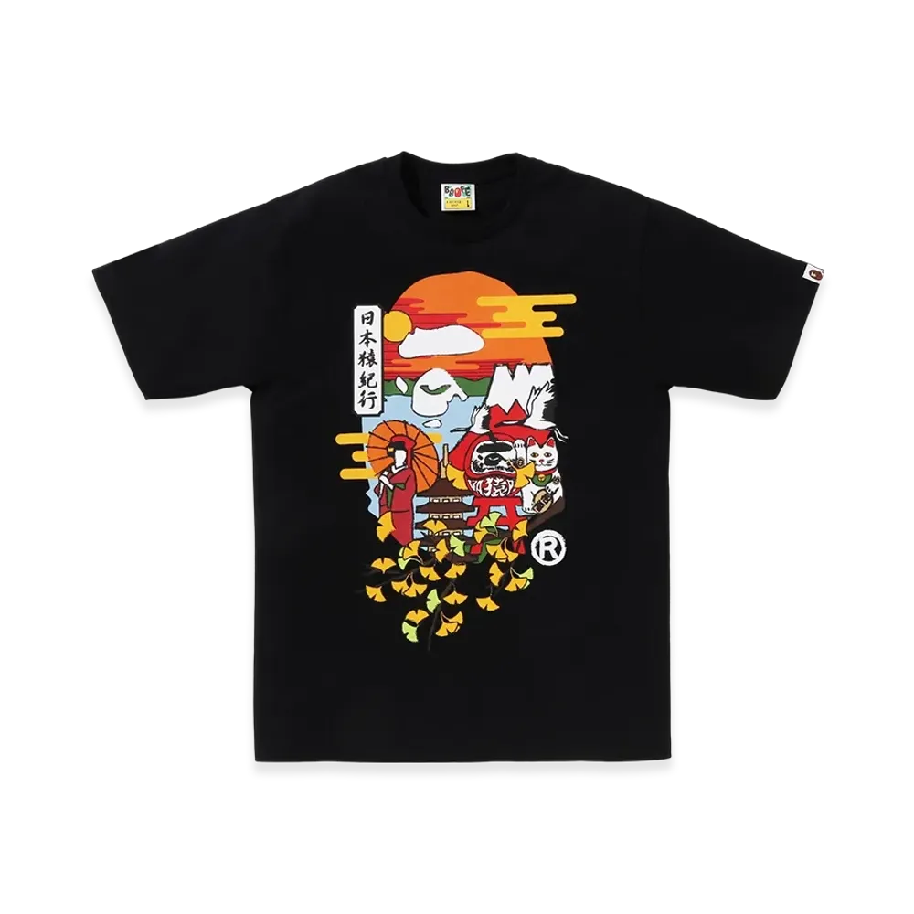 A BATHING APE Culture Autumn APE Head Tee "Black"