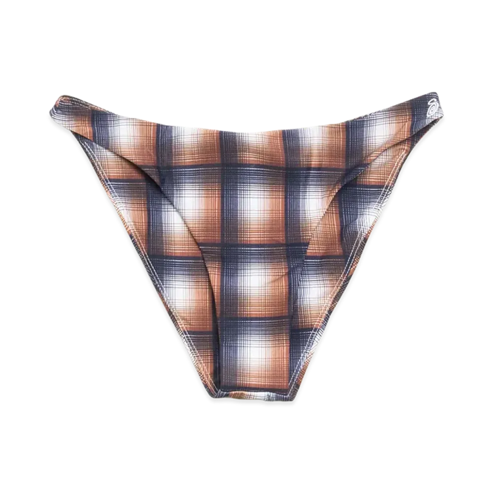 Stussy Women's Bikini Bottom "Brown Plaid"