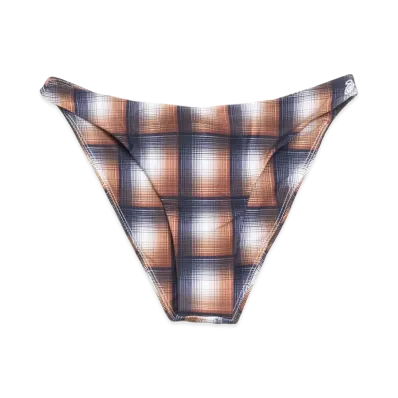 Stussy Women's Bikini Bottom "Brown Plaid"