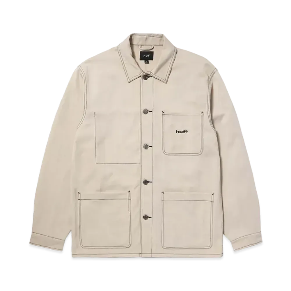 HUF Contrast Nylon Chore Jacket "Cream"