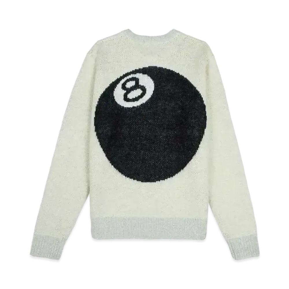 Stussy 8 Ball Heavy Brushed Mohair Sweater "Cream"