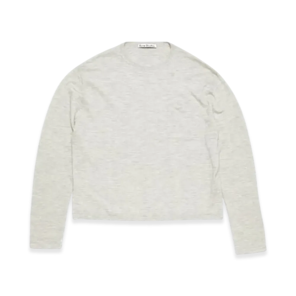 Acne Studios Crew Neck Jumper Cashmere "Light Grey Melange"
