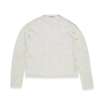 Acne Studios Crew Neck Jumper Cashmere "Light Grey Melange"