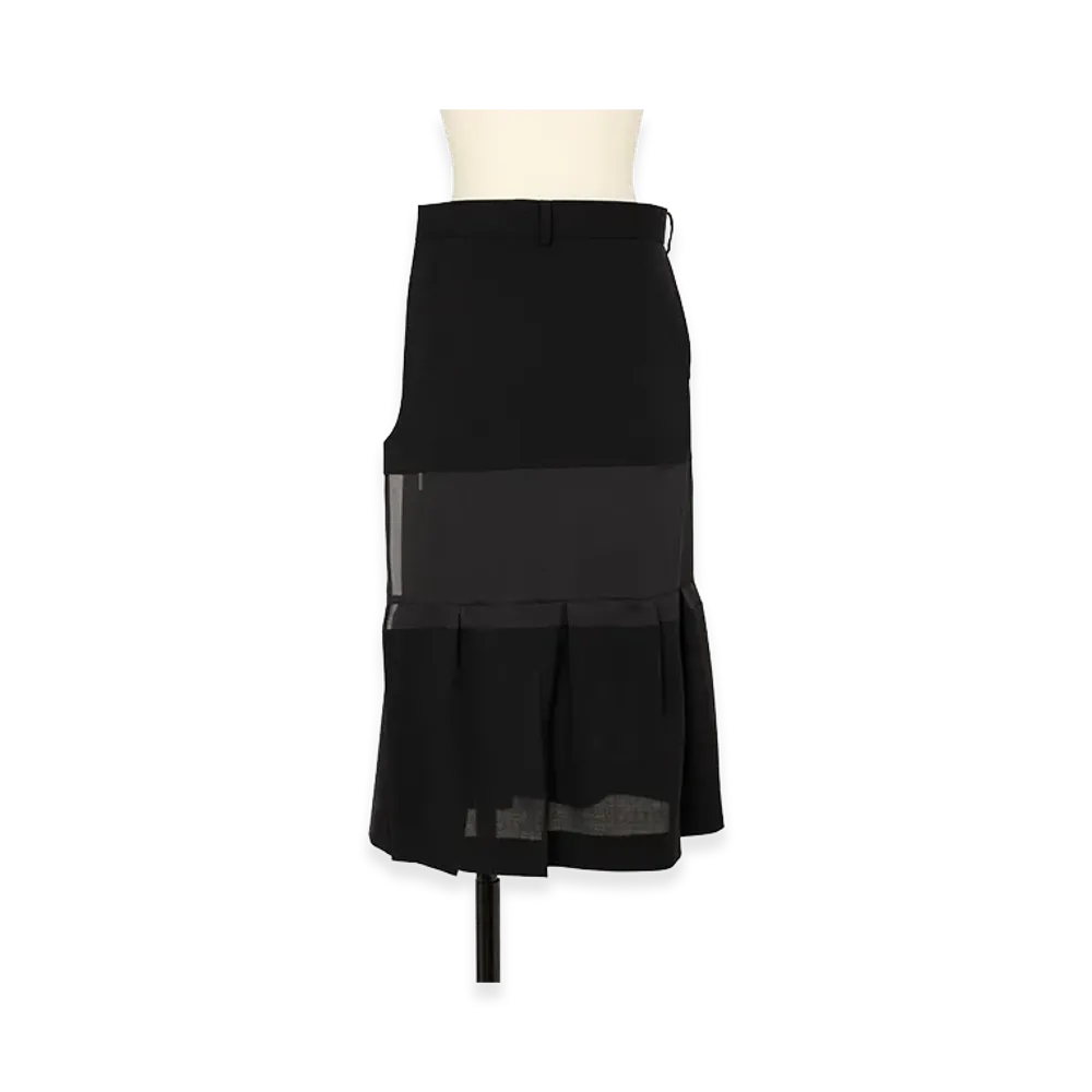 sacai Women's Wool Suiting Skirt "Black"