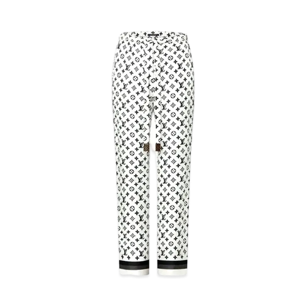 Louis Vuitton 3D Monogram Stripe Accent Pajama Pants "Blanc"