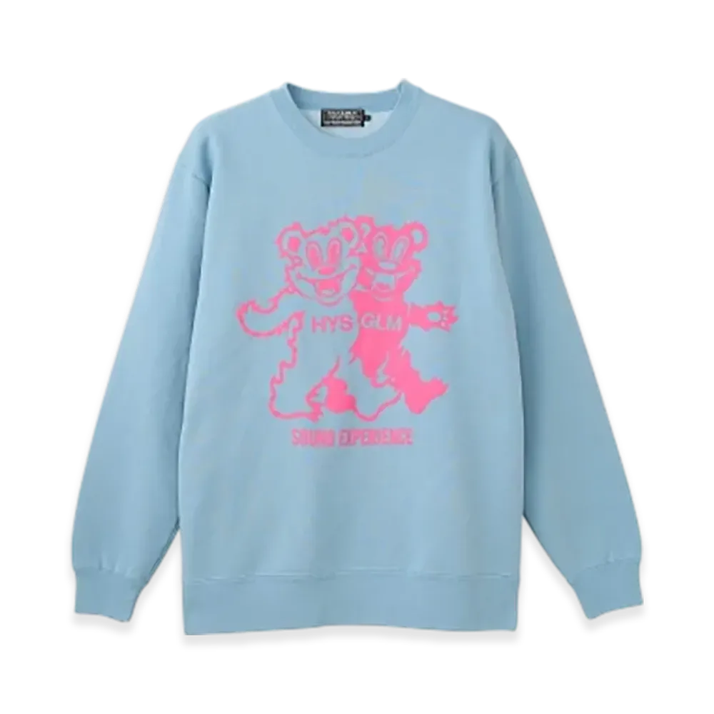 HYSTERIC GLAMOUR Fire Bear Party Sweatshirt "Blue"