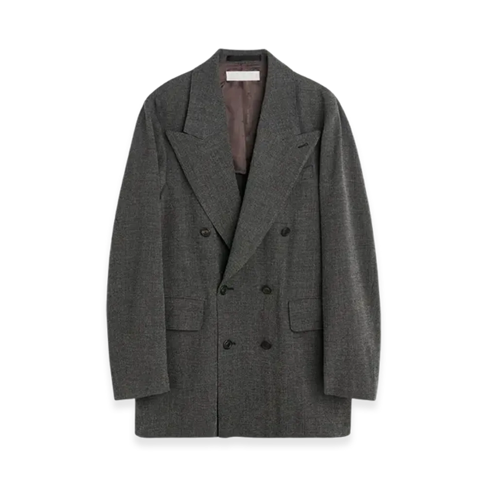 OUR LEGACY Sharp DB Blazer Black TV Static Mouline Wool "Black Tv Static Mouline Wool"