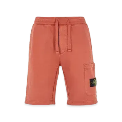 Stone Island 64620 BRUSHED COTTON FLEECE_REGULAR FIT "Brick Red"