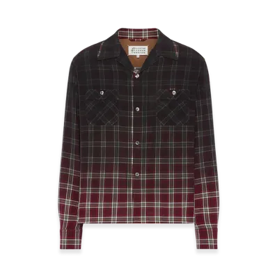 Maison Margiela Faded Check Shirt "Bordeaux"