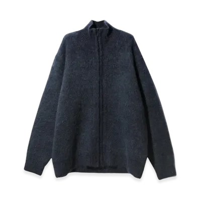 NEEDLES Zipped Mohair Cardigan Solid "Navy"