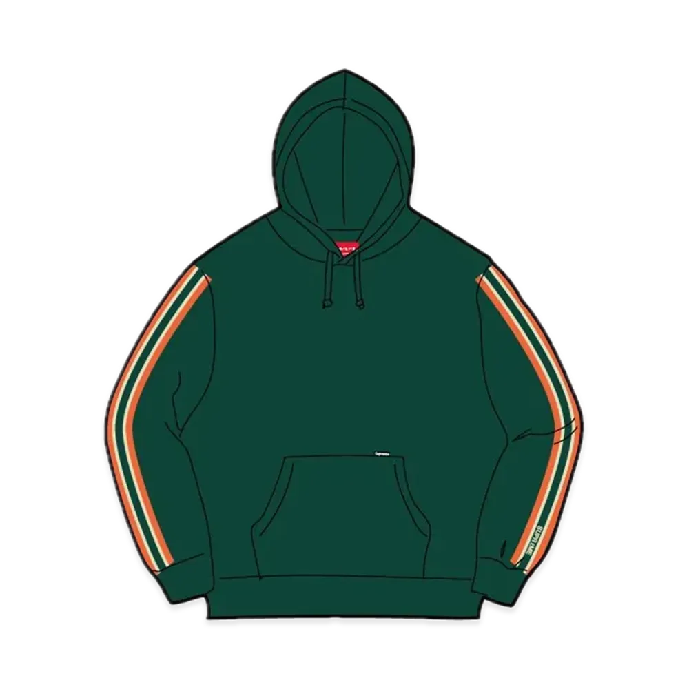 Supreme Half Zip Hooded Sweatshirt "Dark Green"