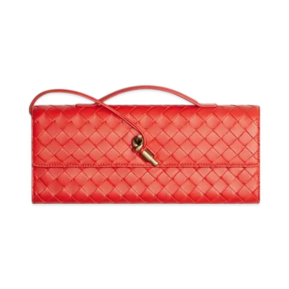 Bottega Veneta Andiamo Clutch "Cherry Tomato"