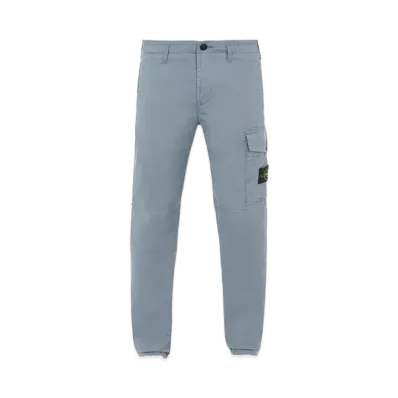 Stone Island 31410 STRETCH COTTON GABARDINE_SLIM FIT "Pastel Blue"