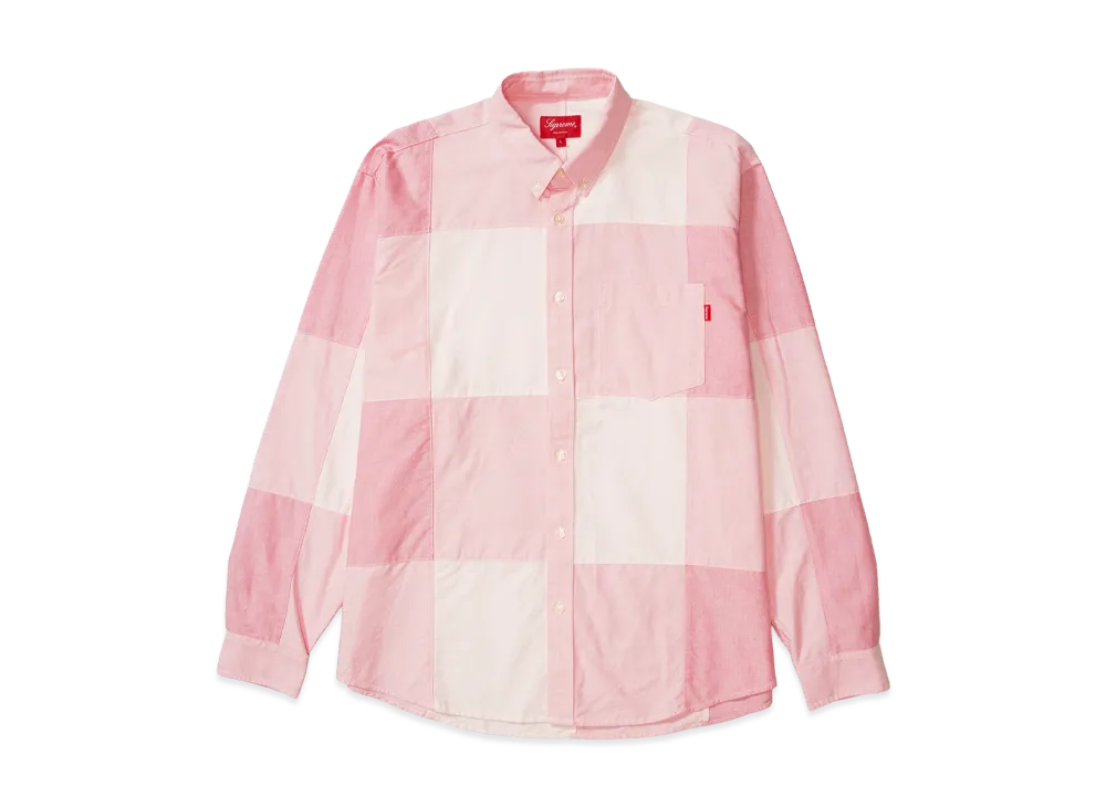Supreme Patchwork Oxford Shirt "Red"