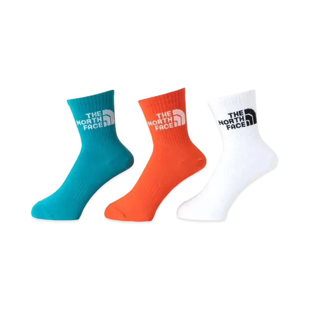 The North Face TNF Jacquard Logo 3P Crew "Multicolor White"