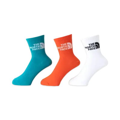 The North Face TNF Jacquard Logo 3P Crew "Multicolor White"