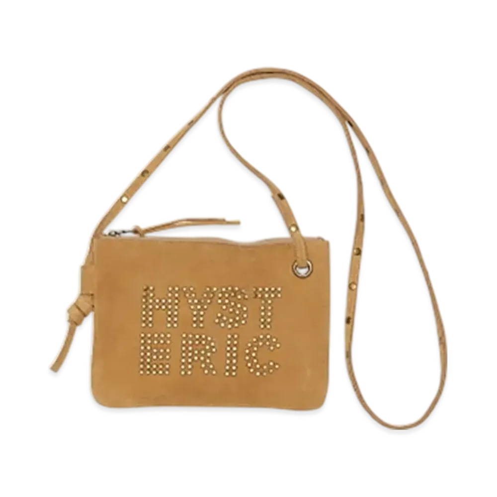 HYSTERIC GLAMOUR Logo Stud Sacoche "Beige"