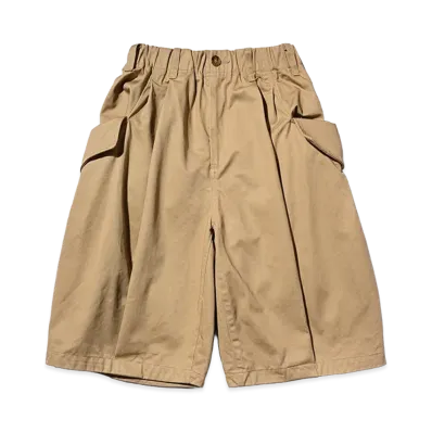 CLESSTE Flap Wide Balloon Half Pants "Beige"