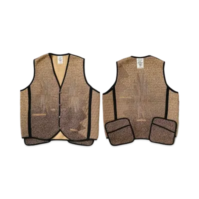 KAPITAL 3D Knit Hyper Chimayo Vest "Gold"