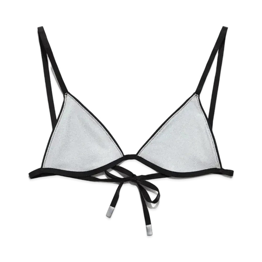 HERON PRESTON x H&M H2 Reversible Triangle Bikini Top "Silver/Black"