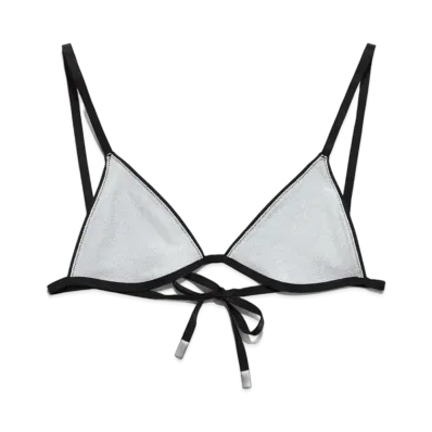 HERON PRESTON x H&M H2 Reversible Triangle Bikini Top "Silver/Black"