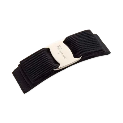 Salvatore Ferragamo Ribbon Hair Clip "Black/Gold"