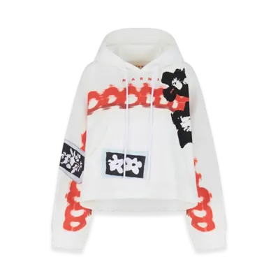 MARNI x Olaolu Slawn x Soldier Boyfriend Cotton Hoodie "Ivory"