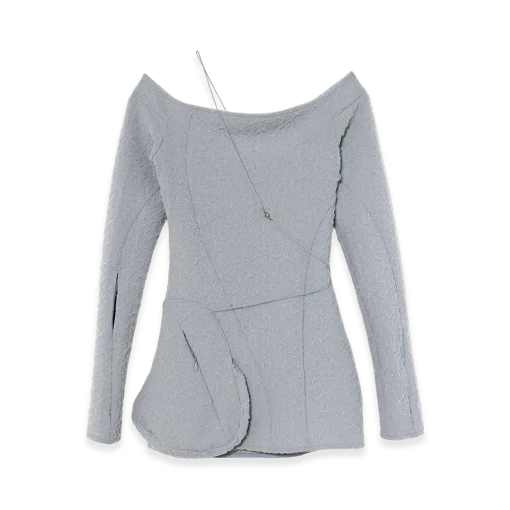 THEREDTHREAD G Tech Mesh Dress Mini "Gray"