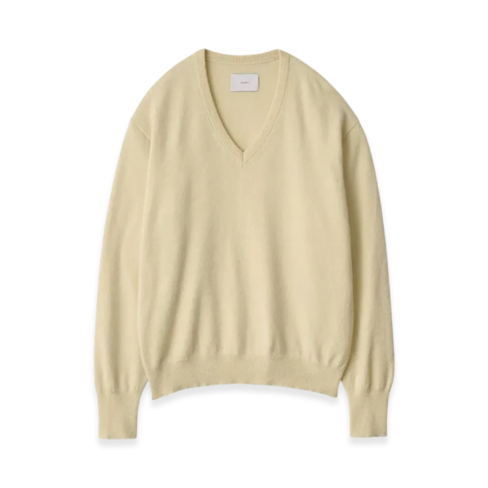 ssstein Pure Cashmere Knit V Neck LS "Yellow"