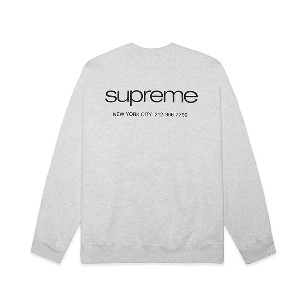 Supreme Nyc Crewneck "Ash Grey"