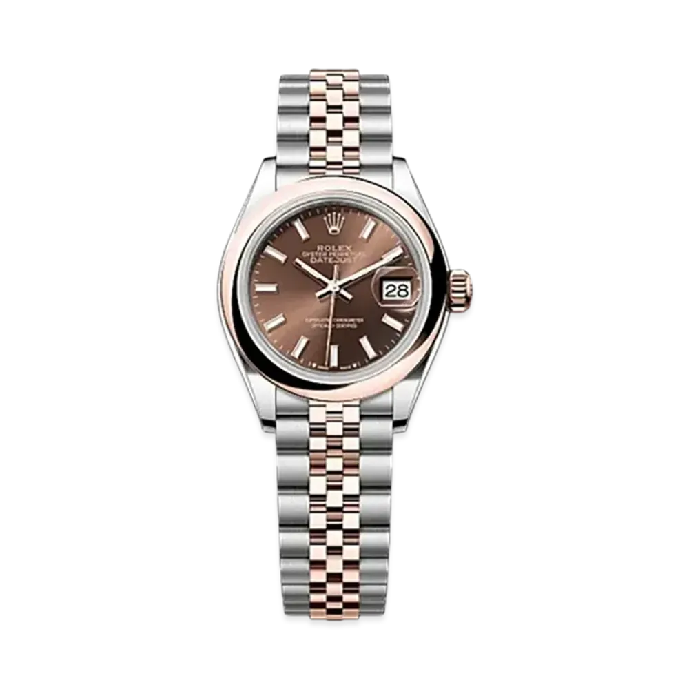 ROLEX Lady-Datejust Oystersteel & Everose Gold "Brown"