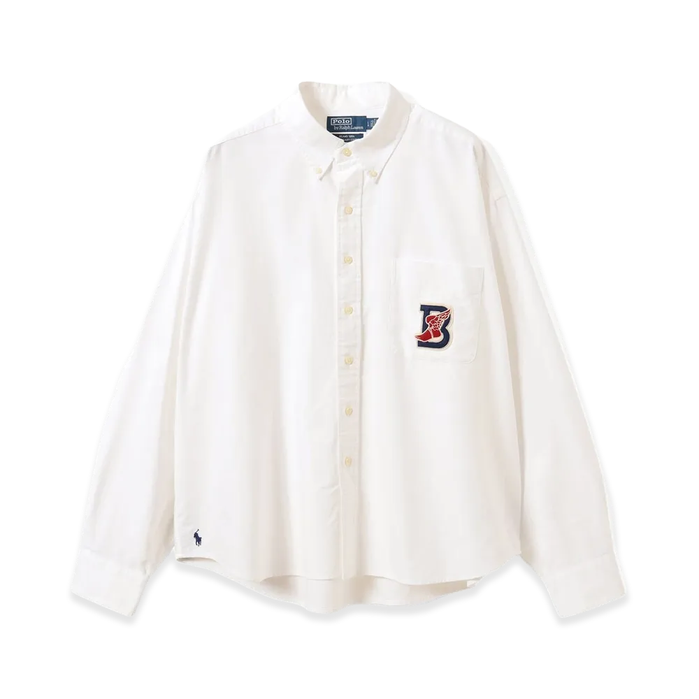 BEAMS x Polo Ralph Lauren Women's B Wing LS OX BD Shirt "BSR White"