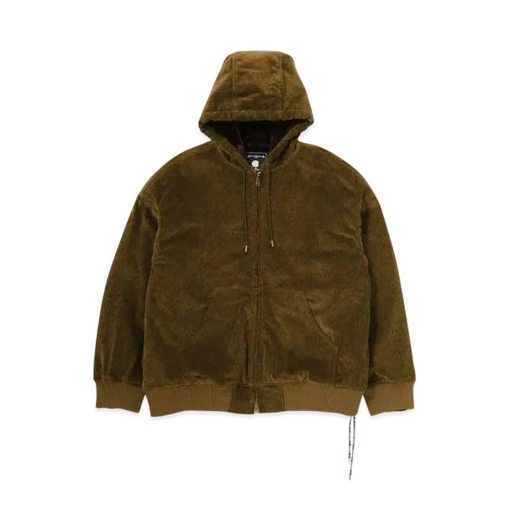 mastermind WORLD Hooded Corduroy Jacket "Brown"