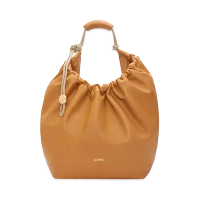 LOEWE XL Squeeze Bag In Natural Calfskin "Tan"