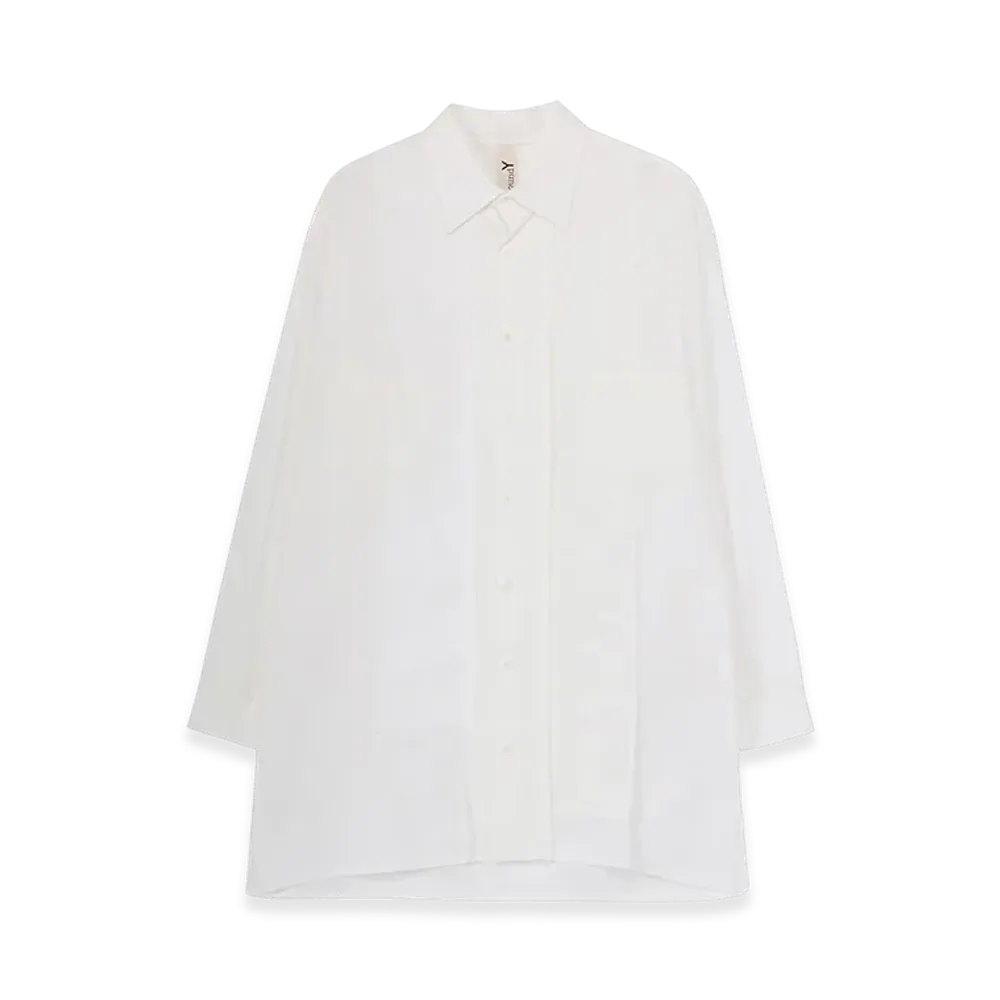 Ground Y Switching Material Patchwork White Shirt "White"