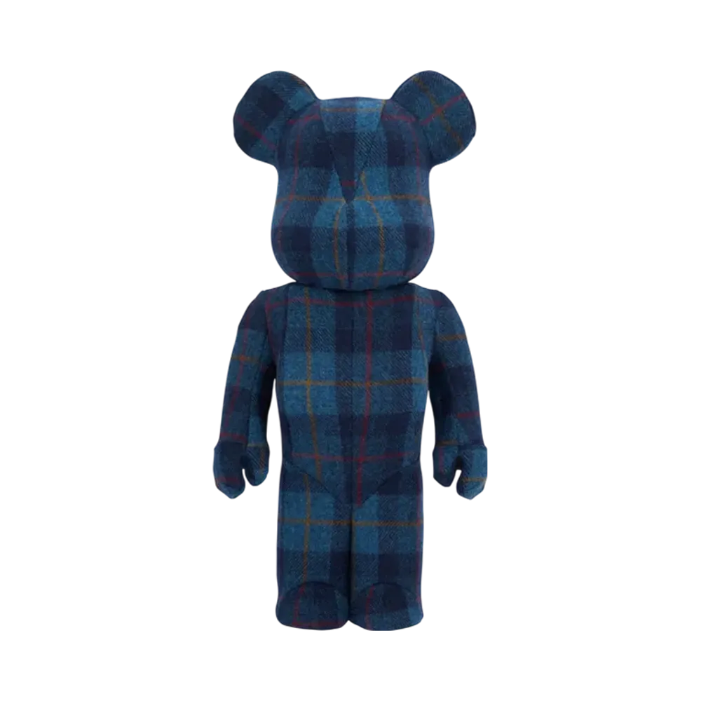 MEDICOM TOY "BEARBRICK" Harris Tweed Hebrides Blue 1000%