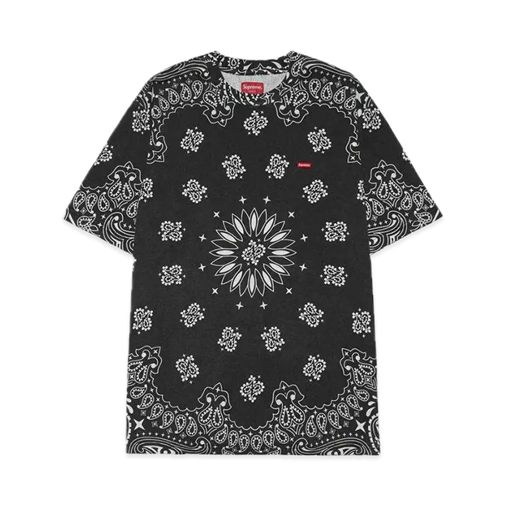シュプリーム スモール ボックス Tシャツ "バンダナ ブラック"(21SS)